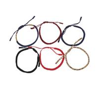 Toyvian 6 Pezzi Bracciale Intrecciato Regolabile Colorato, Nodo Fortunato