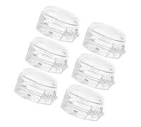 Toyvian 6 Pezzi Coprimanopola Fornello Per Lampadina Ricaricabile Coperchio Gas Bulloni Universali Anello Dell'attrezzatura Ciuccio Antisoffocamento Plastica Transparent
