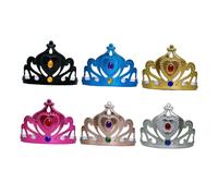 Toyvian 6 Pezzi Corona per Colorata con Strass Accessori per Feste di Compleanno Bambina e Ragazzo Ragazza Fasce Regali Eleganti per Party e Foto Ricordo