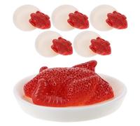 Toyvian 6 Pezzi Mini Simulazione Del Cibo. Anatra Arrosto Artificiale Di Anatra Arrosto Mini Figure Carne Simulata Puntello Simulato Fai Da Te Mini Giocattolo Plastica Marrone