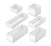 Toyvian 6 pezzi Organizer da Cassetto per Posate in Plastica Bianca Resistente e Impilabile Divisore Utensili per Cucina con Superficie Liscia e Capacità di Carico Elevata per Riporre