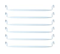 Toyvian 6 Pezzi Organizer Shelf Clothes Hanger Rack in Ferro Bianco per Bagno e Camera da Letto per Ordinare i Vestiti