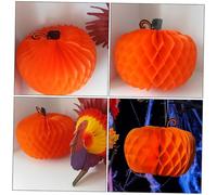 Toyvian 6 Pezzi Palline di Carta Nido d'Ape a Forma di Fiore Arancione per Decorazioni di Halloween e Pasqua Riutilizzabili e Decorative