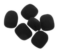 Toyvian 6 Pezzi Piccolo Microfono Parabrezza Cuffie Auricolari Wireless Cuffie Wireless Mini Microfono Microfoni Wireless Parabrezza Coperture Protettore Schiuma Lav Spugna Nera