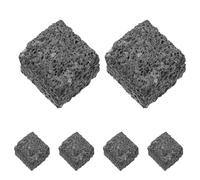 Toyvian 6 Pezzi Pietre Laviche Naturali 3X3X2 CM Diffusore Aromaterapia Quadrato Nero Decorazione Profumata per Casa Ufficio e Auto Rilascio Aroma Uniforme