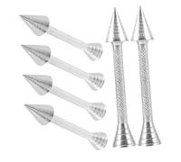 Toyvian 6 pezzi Pz Bastoncini Decorativi per Torte in Lega di Alluminio Argento Strumenti per Piping e Creazione in Glassa Utensili per Pasticcieri e Appassionati di Decorazioni