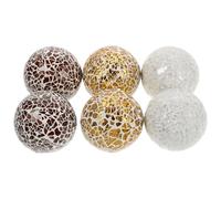 Toyvian 6 Pezzi Sfere di Vetro Decorative da Palline Eleganti per Centrotavola Ciotole e Vasi Sfera Mosaico in Vetro Resistente per Arredo Tavolo e Decorazioni Interni