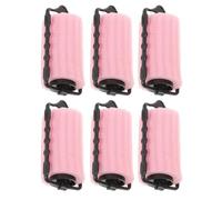 Toyvian 6 Pezzi Spugna Rosa Bigodini per Chioma Lunghi da 4cm | Plastica e Spugna, Formato Portatile per Viaggi di Lavoro, Styling senza Calore su Tutti i Tipi