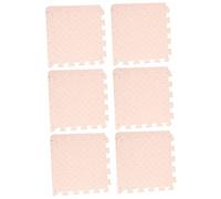 Toyvian 6 Pezzi Tappetino Puzzle Eva Antiscivolo Beige con Motivo Foglia Spesso Materasso Protettivo e Pavimentazione Morbida per Cameretta e Aree Giochi