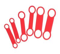Toyvian 6 Pezzi Targhetta Identificativa per Cani in Silicone Rossa, e | Sostituzione Facile, Vestibilità Elastica, Comfort Leggero, per Collare di PET e Piccoli Animali