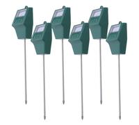 Toyvian 6 Pezzi Tester del Suolo Portatile senza Batteria per Piante da Interno e Ortaggi, Corpo in Metallo e Plastica, Dimensioni 26,5x5x3 Cm, per Giardinaggio e Agricoltura