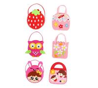 Toyvian 6 Set Kit Fai da Te Borse in Tessuto Non Tessuto per Materiali Ecologici Sicuri e Facili da Assemblare per Ragazzi e Ragazze per Progetti Creativi Cucito Principianti e Regali di