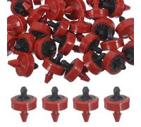 Toyvian 60 Pezzi Gocciolatore e Piante a Radice Superficiale per Alberi da Frutto Compensazione Pressione, Distribuzione Uniforme Acqua, Plastico Rosso per Irrigazione Giardino Trapianto