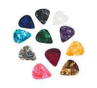 Toyvian 60 pezzi Plettri Colorati Forma Cuore per Chitarra Basso Ukulele e Banjo Set da Leggeri e Sottile per e Professionale