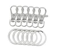 Toyvian 60 Portachiavi Metallo con Moschettone Accessori DIY per Borse e Chiavi Resistenti per Organizzare Chiavi e Decorazioni