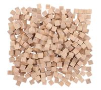 Toyvian 600 pezzi fai da te cubi di legno da 10 mm piccoli blocchi vuoti blocchi quadrati di legno per bambini puzzle impilabili creazione lettere pittura artigianato