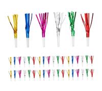 Toyvian 60pezzi Soffiatori Rumorosi Frange Metalliche per Feste di Compleanno Colorati Giocattolo Fischietto Simulato Strumenti Rumorosi per Feste di Compleanno ed Eventi Festivi