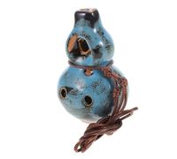 Toyvian 6foro Ocarina Ceramica c Blu Con Finitura Fiore Strumento Musicale Per Principianti e Appassionati Di Musica Per Racconti e Attività Outdoor