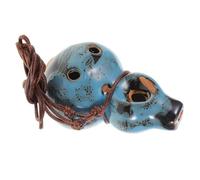 Toyvian 6foro Ocarina Ceramica Design Gourd Per Musica e Meditazione Strumento Musicale Blu Per Principianti e Esperti Perfetta Per Racconti e Relax