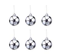 Toyvian 6pcs ornamenti per palloni da calcio natalizi decorazioni per palline per alberi di natale per palloni da calcio a tema decorazioni natalizie per feste natalizie