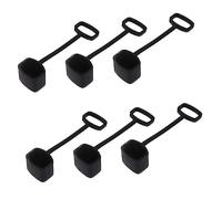 Toyvian 6pezzi Coperte Protettive Silicone Per Kazoo Di Coperture Resistenti Alla Polvere e Decorativi Per Flauto Kazoo Alta Durabilità e Flessibilità Nero
