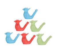 Toyvian 6pezzi Fischietti Ad Acqua Forma Di Volatile in Ceramica Strumenti Rumorosi Per Feste Bomboniere Educative Per Ragazzo Ragazza