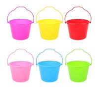 Toyvian 6pezzi Secchielli Da Spiaggia Leggeri e Riutilizzabili Per Sabbiature e Giochi Estivi Per Costruire Di Sabbia e Attività Giardino e Parco