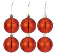 Toyvian 6pz ornamenti pallacanestro natalizi decorazioni per palline albero di natale per decorazioni sportive per feste natalizie a tema sport basket