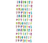 Toyvian 72 pezzi giocattolo animale per bambini, giocattolo aspirante mostro, statuetta per bambini, mini figura da tavolo per bambini