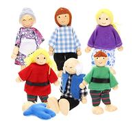 Toyvian 7pezzi Bambole Familiari Flessibili Per Gioco Di Ruolo Giocattoli Educativi Per Ragazzo Ragazza Per Attività Immaginative e Sviluppo Delle Competenze Comunicative