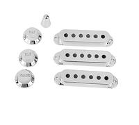 Toyvian 7pezzi Copri Pickup per Chitarra Set di Manopole Cromate Copri Pickup Single Coil Puntale Selettore Manopola Volume Manopole Tono