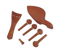 Toyvian 7pezzi Parti Per Violino in Legno Di Giuggiola Inclusa Mentoniera Pirolo Cordiera e Altre Componenti Essenziali Per Montaggio Riparazione Del Violino