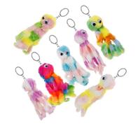 Toyvian 7pezzi Portachiavi Di Peluche Forma Di Polpo Morbido e Colorato Accessorio Per e Auto Come Regalo Per Collezionisti Di Portachiavi Carini