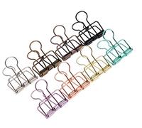 Toyvian, 8 clip metalliche per raccoglitori a forma di bulldog, fermagli in metallo, per ufficio, scuola (misura media) Medium Size Misura media.