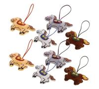 Toyvian 8 Decorazione per Capodanno Portachiavi Adorabile con Design Cavallo per Casa e Regali