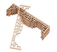 Toyvian 8 Miniature Decorative Screen Unfinished Wood Chinese Style Dollhouse Building Supplies For Table And Miniature Scenes Beige