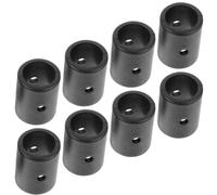 Toyvian 8 Pezzi Anelli Paraurti per Tavolo da Calcio Balilla in Pvc Nero, Accessori Sostitutivi per Aste in Ferro, Design Compatto e Portatile per Feste e Sale Giochi