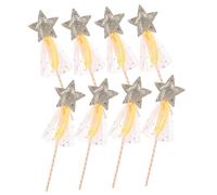 Toyvian 8 Pezzi Bacchette Magiche da Principessa con Glitter e Stelle Bacchette da Fata per Bambine Giocattolo per Recite Feste di Compleanno e Spettacoli Sul Palco