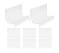 Toyvian 8 Pezzi Espositore Acrilico Trasparente per Carte, Impilabile e | Organizer Multi Livello, Plastica Chiara, per Carte da Banco, Negozi e Piccoli Spazi
