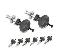 Toyvian 8 Pezzi Picchetti Vite Ukulele in Metallo con Manopola Rotonda Ergonomica Asta Dritta per Accordatura Precisa e Stabilità del Suono Accessori per Parti Chitarra Acustica