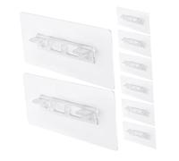 Toyvian 8 Pezzi serratura del cancello libreria Porta della porta del gatto portaoggetti da doccia adesivo porta da compagnia clip per mensole dell'armadio pioli hardware pvc Transparent