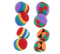 Toyvian 8 Sacchetti Calcio Multicolori in Maglia all Uncinetto Palline da Gioco Morbide per Adulti Gioco e per Principianti Regalo Divertente per Feste e Attività Indoor Outdoor