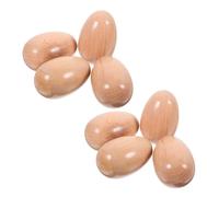 Toyvian 8 Wooden Egg For Natural Wood Orff Percussion Instruments For Preschool Music Education And Rhythm Development