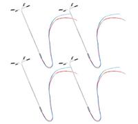 Toyvian 87 Set da 4 Mini Lampioni da Giardino Luce Calda Decorazioni per Case delle Bambole e Scenari di Modellismo Artigianale