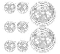 Toyvian 8pezzi Palline Specchio Decorazioni da Appendere Sfere Riflettenti per Feste e Spazi Esterni per Matrimoni Locali Notturni e Banchetti