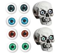 Toyvian 8Ps Bulgoni Oculari di Halloween - 26 Mm Bulgoni Oculari in Plastica Mezzo Round Eye Ricevi Dellorrore Realistici per Le Maschere di Halloween Dolls Dolli Fai -da -Te Artigianato