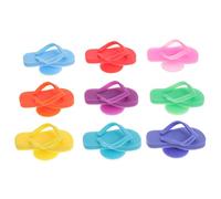 Toyvian 9 pezzi Segnabicchieri in Silicone da Forma di Ciabatta Marcatori Riutilizzabili per Calici da Vino e Cocktail Colorati per Feste e Raduni Facili da Applicare e Riconoscere