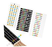 Toyvian Adesivi per Note di Chitarra e Ukulele in Carta, Design Chiaro e Facile da Staccare, per Principianti e Pratica Scolastica