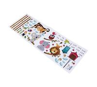 Toyvian Adesivo Parete Misurazione Altezza Animali Tema Zoo Decorazione Camera Ragazzo Ragazza Adesivo da Parete Rimovibile Pvc Resistente