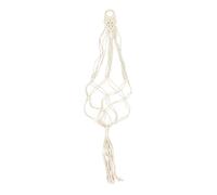 Toyvian Appendino per Ukulele e Chitarra in Macramè Intrecciato a Mano, Portavasi Bianco Sospeso 98 Cm Gancio Decorativo, Supporto da Parete Artigianale per Strumenti Musicali